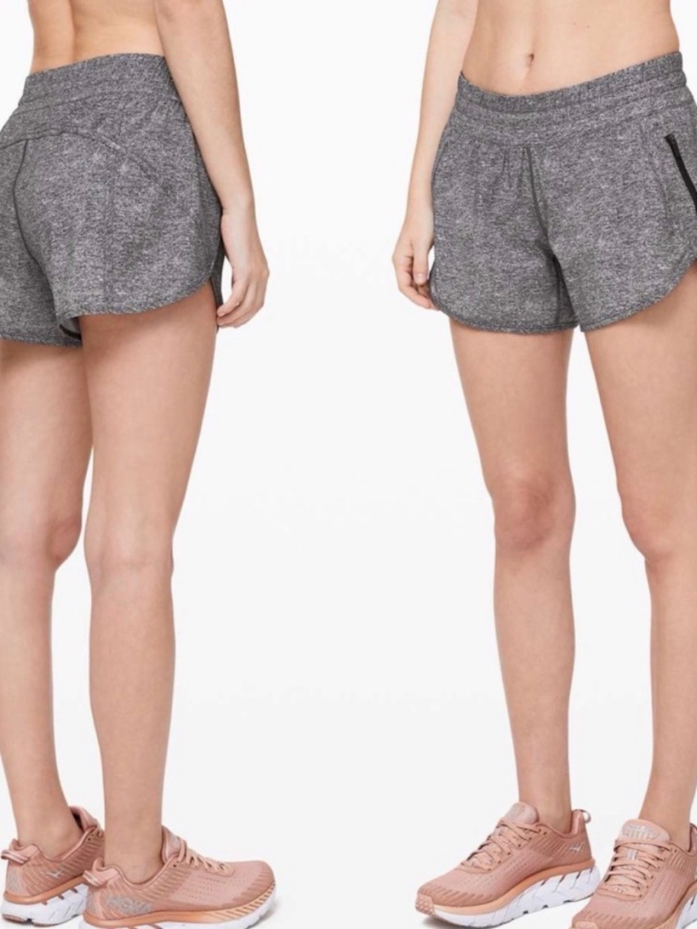 LULULEMON Women’s Stretch Tracker Shorts in Heather Gray Sz 6